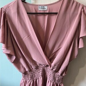 Jon & Anna Mauve Flutter blouse